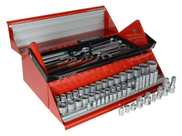 TC187 Mega Rosso Tool Kit Set of 187 1/4 3/8 & 1/2in                            