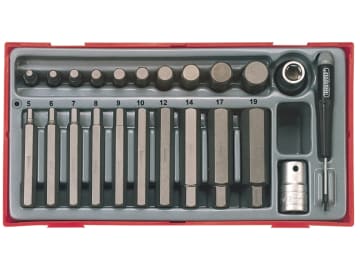 TTHEX23 Metric Hex Bit Socket Set, 23 Piece - 1/2in Drive                       