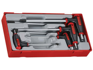 TTHEX7 Metric Hex T-Handle Driver Set, 7 Piece                                  