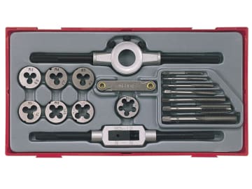 TTTD17 Rethreading Tap & Die Set, 17 Piece                                      