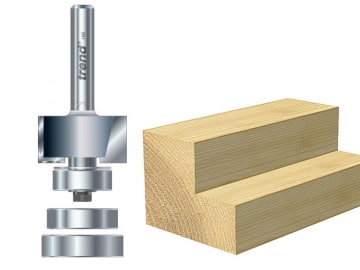 46/44 x 1/4 TCT Bearing Guided Rebater 24mm x 12.7mm                            