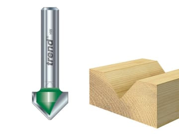 C044 x 1/4 TCT CraftPro Chamfer V-Groove Cutter 45° 6.0 x 12.7mm                