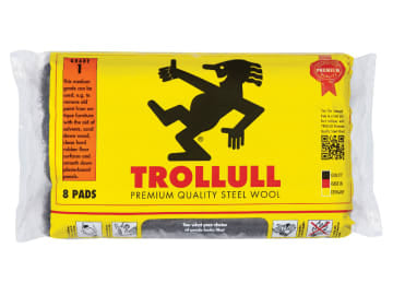 Extra Large Steel Wool Pads Grade 1 165g (Pack 8)                               