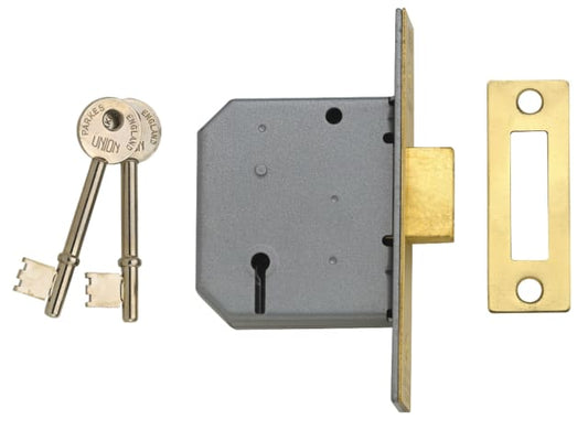 2177 3 Lever Mortice Deadlock Satin Chrome 77.5mm 3in Visi - [product-vendor]