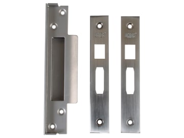 StrongBOLT 2200 Mortice Sashlock Rebate Kit 13mm Satin Chrome Box               