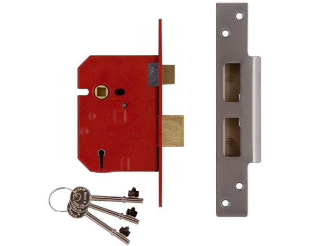 2234E 5 Lever BS Mortice Sashlock Plated Brass Finish 79.5mm 3 in Visi - [product-vendor]