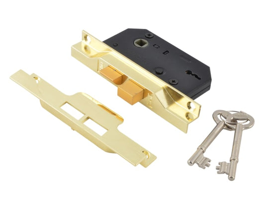 2242 2 Lever Mortice Rebated Sashlock Electro Brass 65.5mm 2.5in Visi - [product-vendor]