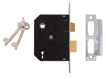 2295 2 Lever Mortice Sashlock Chrome Finish 63mm 2.5in Box                      