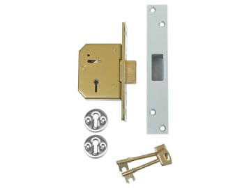 3G115 C Series 5 Lever Deadlock 67mm 2.5in Satin Chrome                         