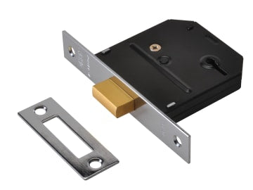 ES-DL Essentials 3 Lever Mortice Deadlock Polished Brass 79mm 3in Visi          