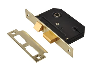ES-SL Essentials 3 Lever Mortice Sashlock Polished Brass 79mm 3in Visi          