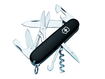Climber Swiss Army Knife Black Blister Pack                                     