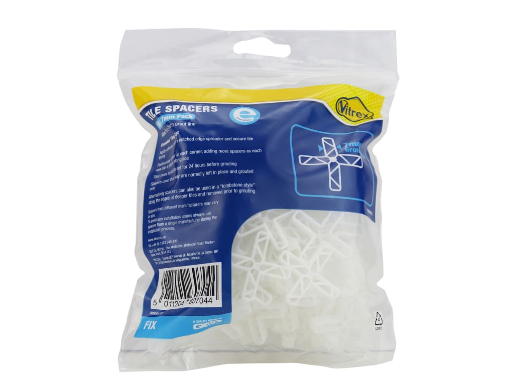 Essential Tile Spacers 7mm (Pack 100)                                           