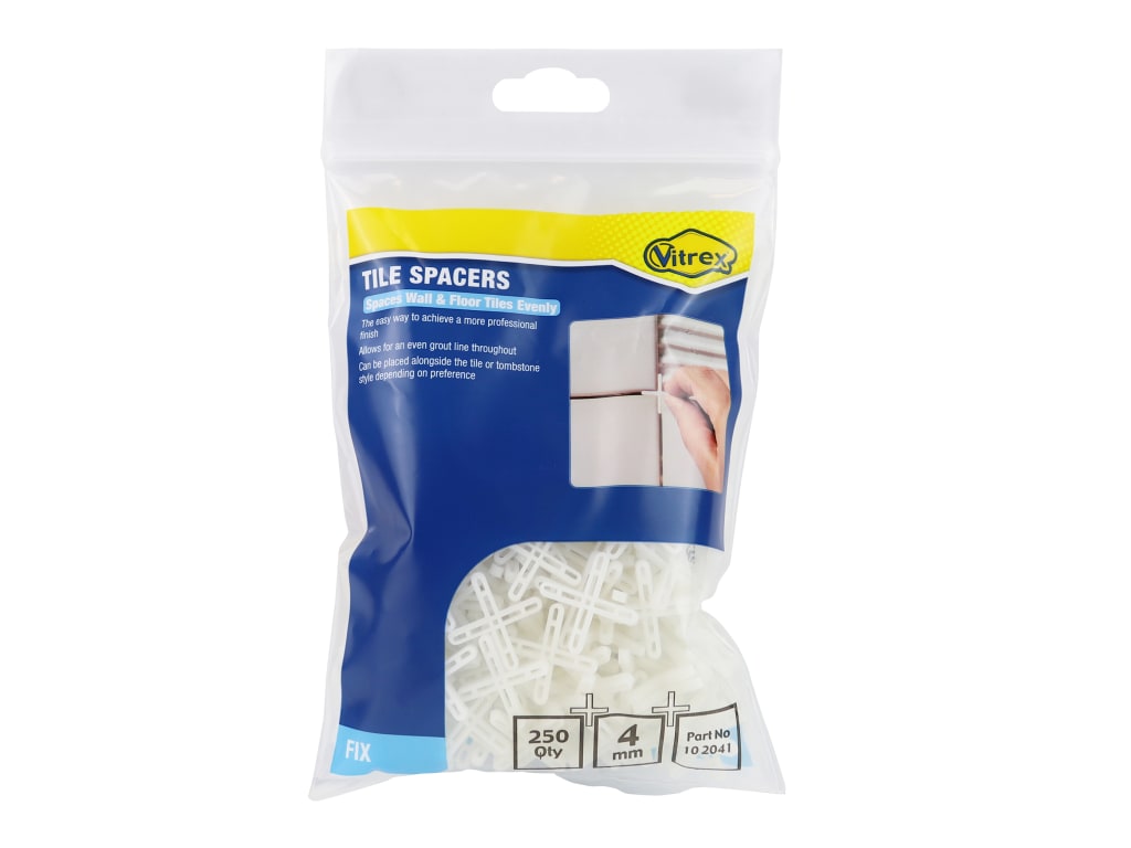 Floor Tile Spacers 4mm (Pack 250)                                               