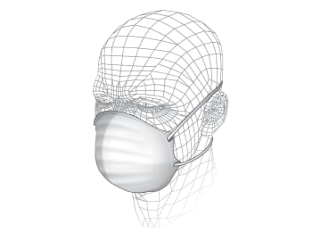 Fold Flat Cup Respirator (3 Pack)                                               