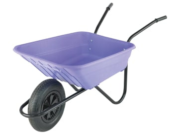 Boxed 90L Lilac Polypropylene Wheelbarrow                                       