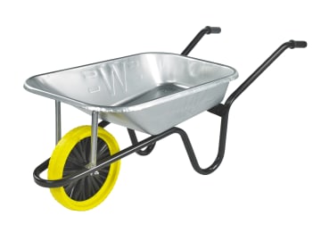 85L Galvanised Contractor Wheelbarrow - Puncture Proof                          