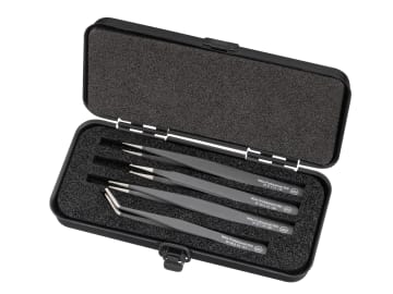 Professional ESD SMD Tweezer Set, 4 Piece                                       