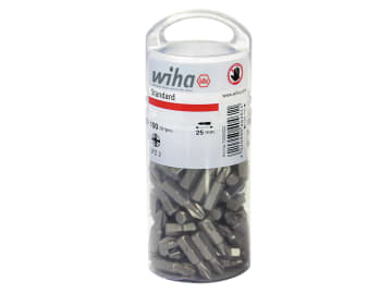 Standard Pozidriv Bits PZ2 25mm Tub of 100                                      