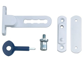 P117 Ventilation Window Lock White Finish Pack of 2                             