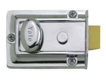 P77 Traditional Nightlatch 60mm Backset Chrome Finish Box                       