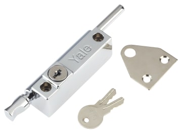 P124 Door Push Bolt Polished Chrome Finish Visi                                 