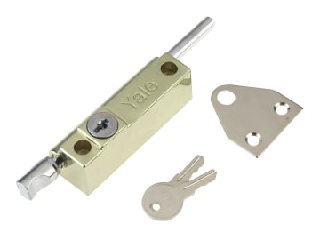 P124 Door Push Bolt Brass Finish Visi                                           