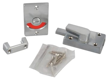 Indicator Bolt for Bathrooms or W.C Doors Satin Chrome P127                     
