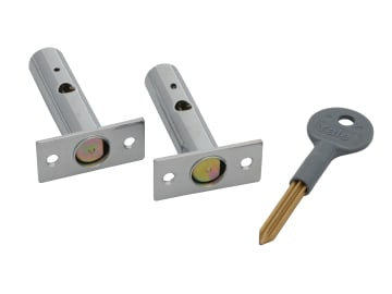 PM444 Door Security Bolts Polished Chrome Finish Visi of 2                      