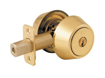 P5211 Security Deadbolt Polished Brass                                          