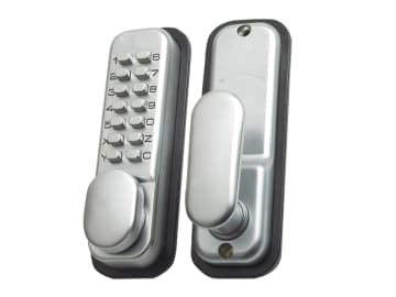 P-DL02-SC Push Button Door Lock Chrome Finish Hold Open Function                