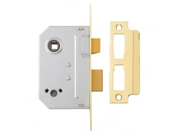 PM236 Bathroom 2 Lever Sashlock Polished Brass 67mm 2.5in                       