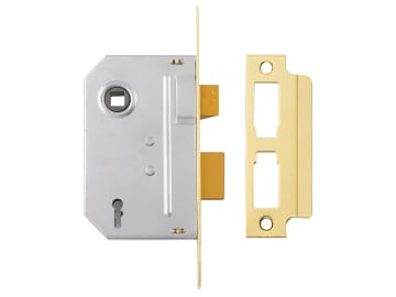 PM246 Internal 2 Lever Mortice Sashlock Polished Brass 80mm 3in                 