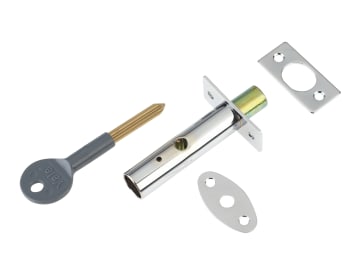 PM444 Door Security Bolt Polished Chrome Finish Visi of 1                       