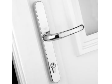 Retro Door Handle PVCu Polished Chrome Finish                                   