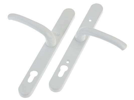 Retro Door Handle PVCu Polished PVD White Finish                                
