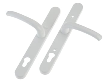 Retro Door Handle PVCu Polished PVD White Finish                                
