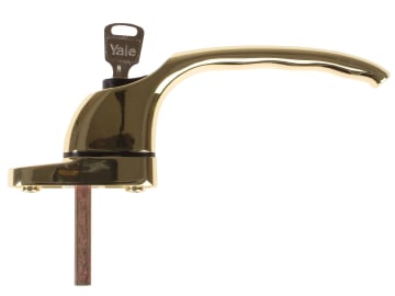 PVCu Window Handle Polished Brass Finish                                        
