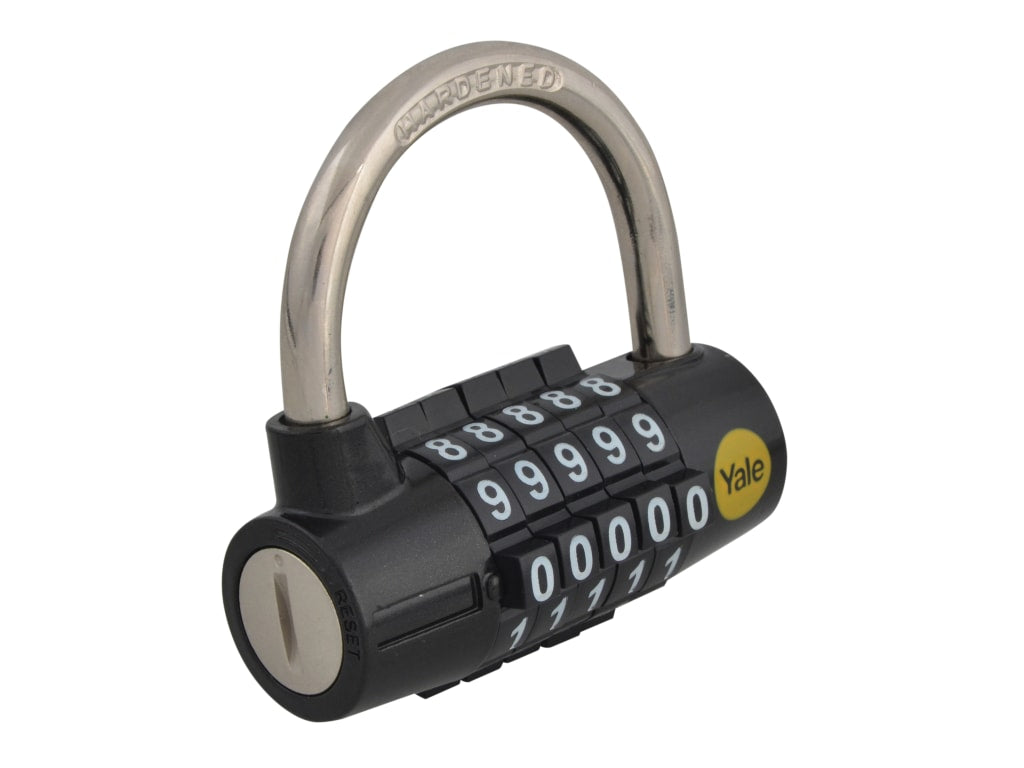 Yale combination lock on a white background