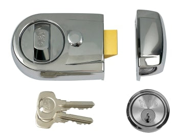 Y3 Nightlatch Modern 60mm Backset Polished Chrome Finish Visi                   