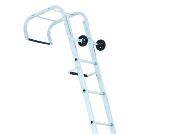 Industrial Roof Ladder 2-Part 1 x 9 & 1 x 10 Rungs 5.95m                        