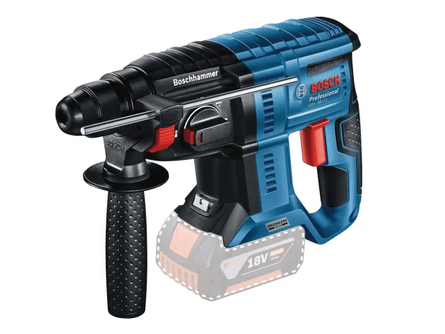Bosch rotary hammer drill on a white background
