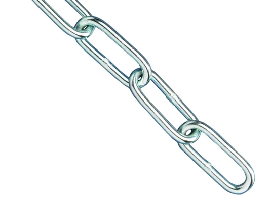 Metal chain on a white background
