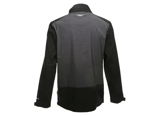 Black and gray jacket on a white background