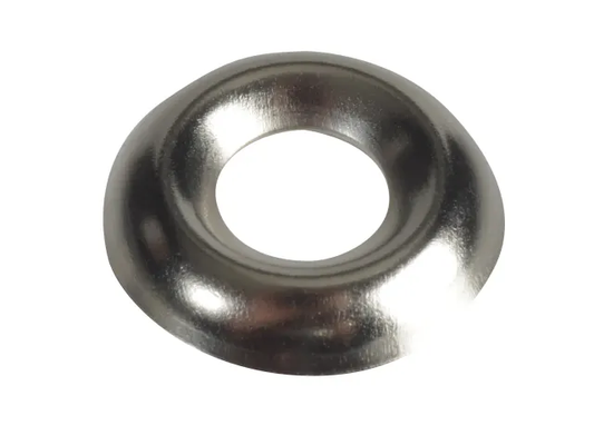 Metal washer on a white background