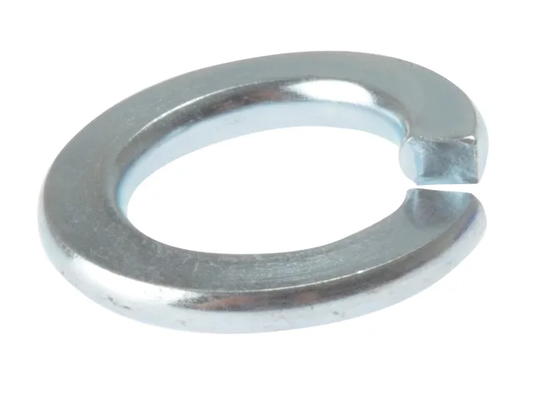 Metal washer on a white background