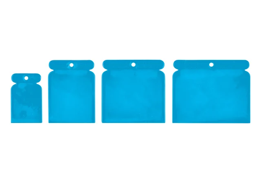 Set of blue zipper lock bags on a white background