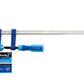 Blue Spot Heavy Duty F Clamp with packaging on a white background