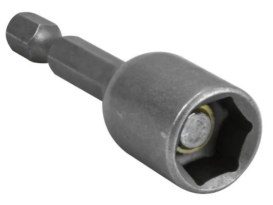 Hex bit socket on a white background