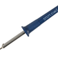 Soldering iron with blue handle on a white background